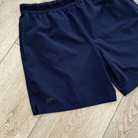 Fabletics Fundamental Shorts Men Large Navy Blue Pull On Athletic Activewear - Picture 2 of 7